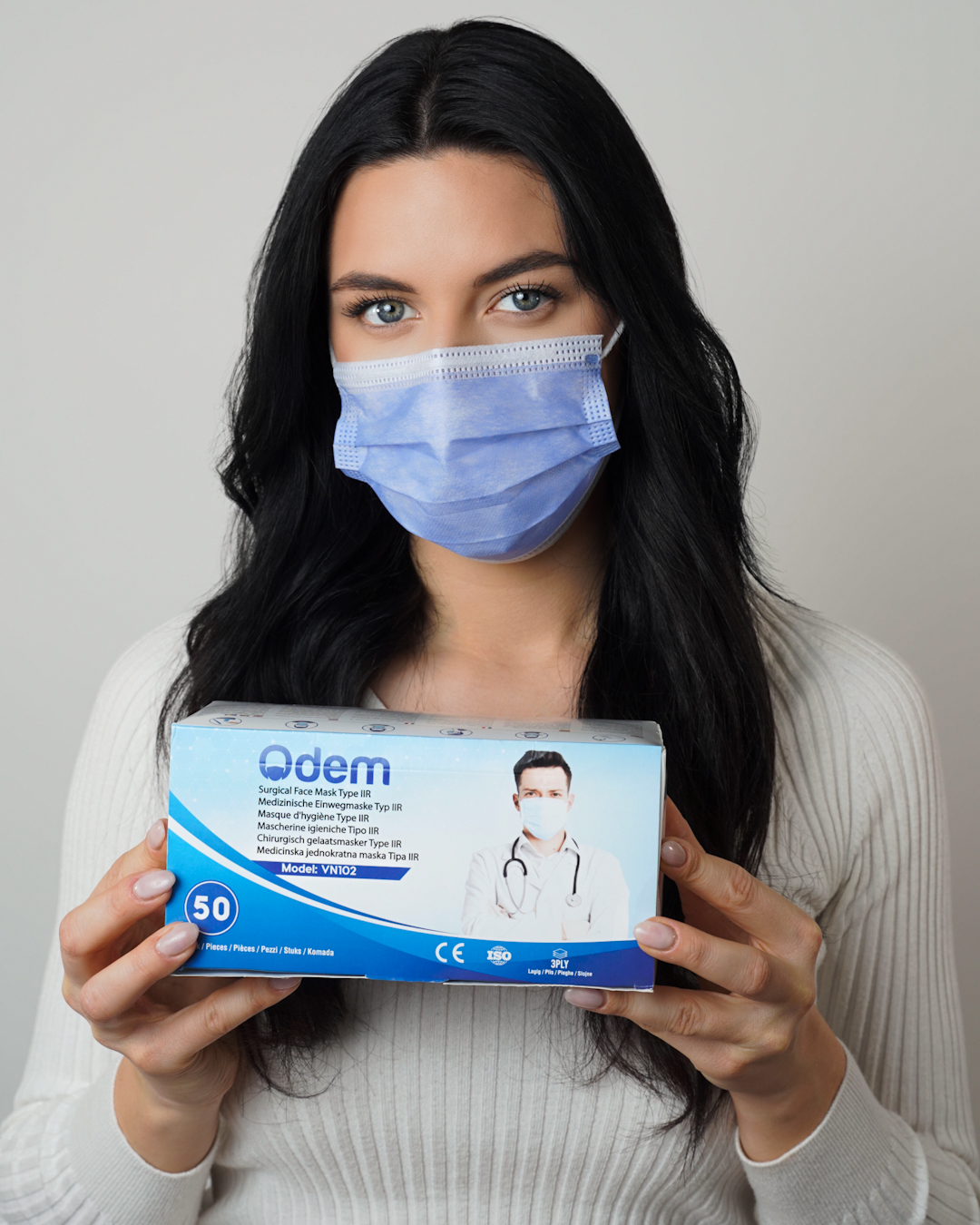 Surgical Mask Disposable Medical Mask TypeIIR with CE Odem Voinmed Color: Blue